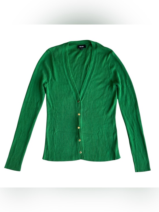 ME+EM Sweaters - ME+EM Ribbed V-Neck Cardigan Sweater Green Size Large